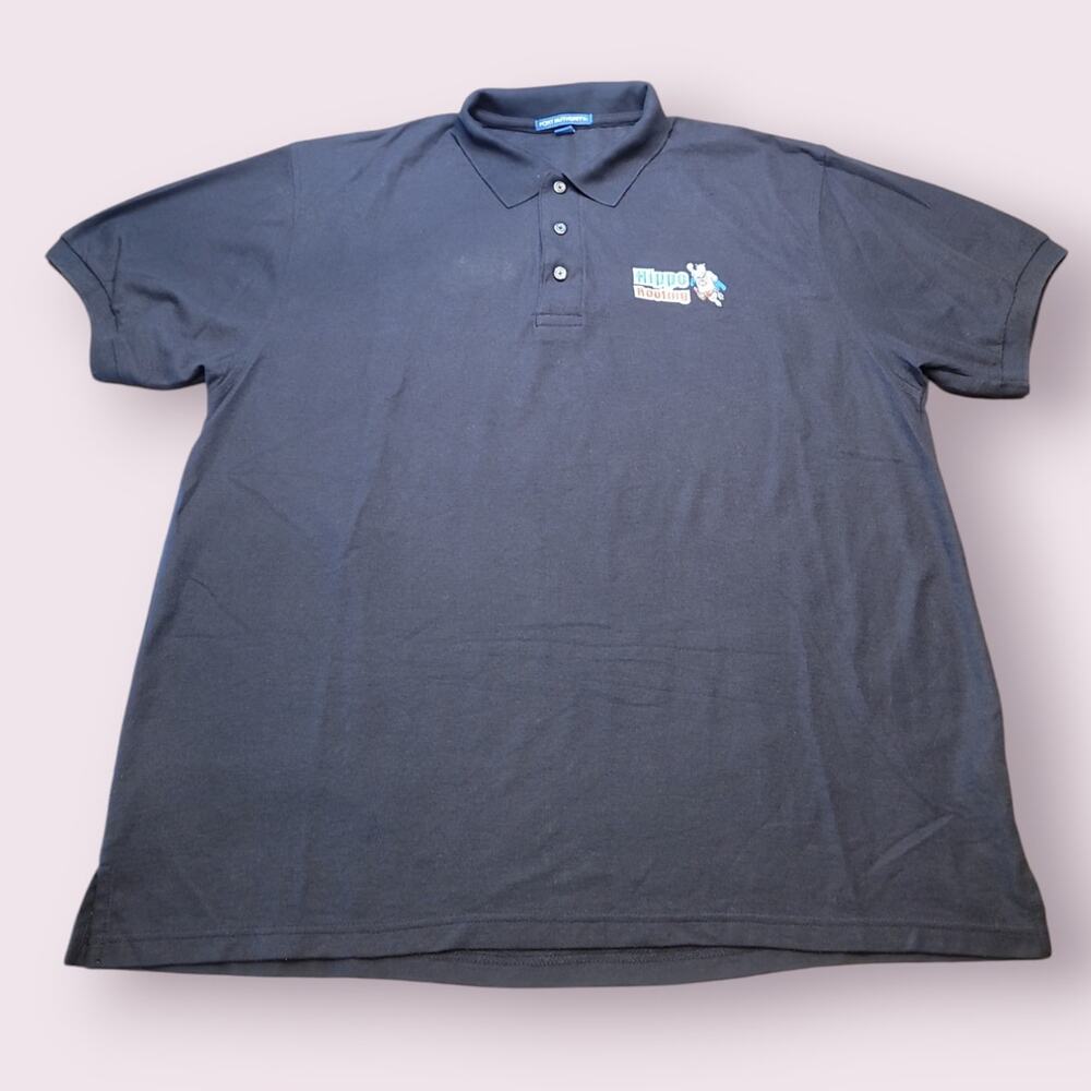 Port Authority Black Golf Polo XL Workwear Uniform GUC